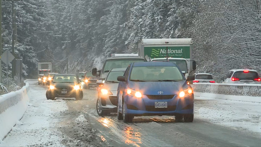 Overnight delays on the Malahat start Monday