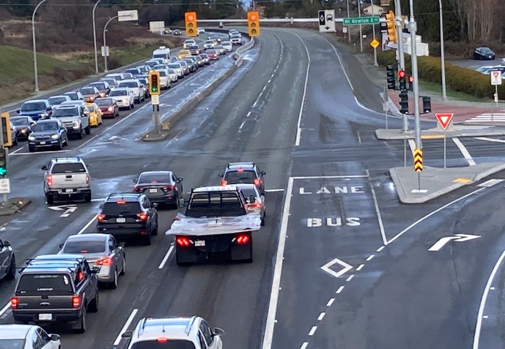 New jump lanes allow transit buses to bypass traffic on Pat Bay