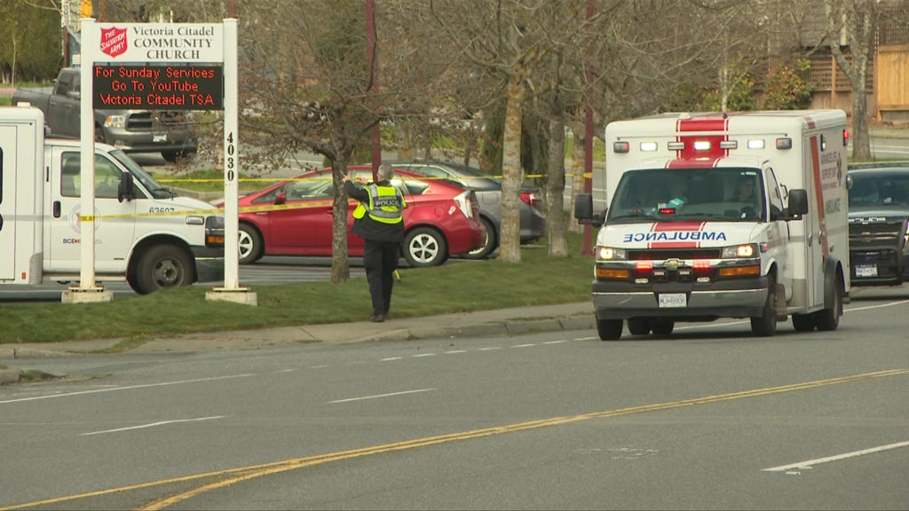 Man taken to hospital after found trapped under van: Saanich Police