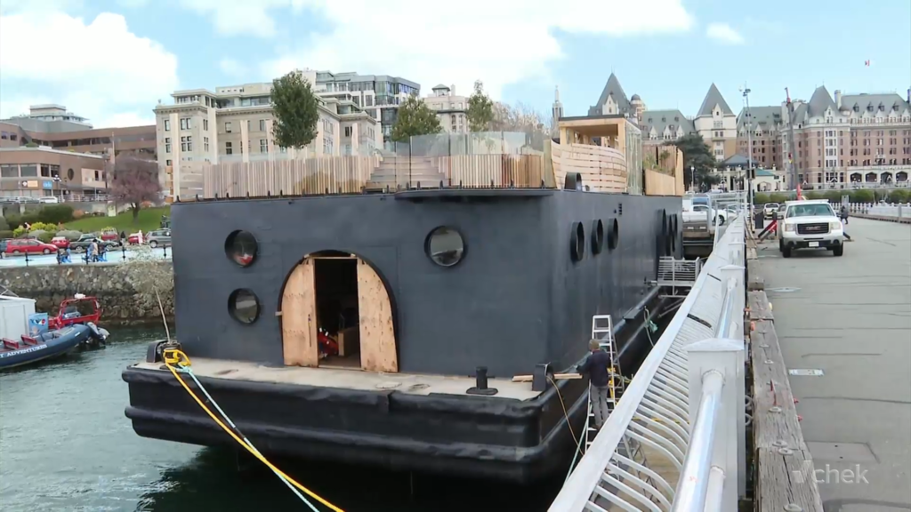 New floating Nordic spa docks in Victoria's Inner Harbour