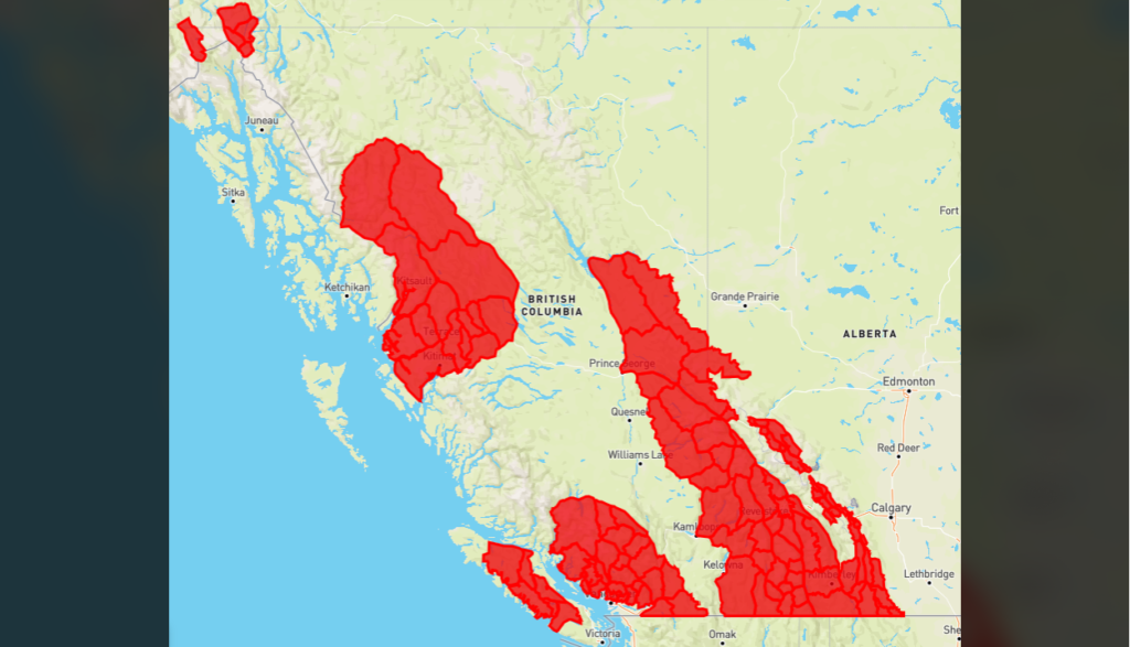 Special avalanche warning issued for parts of North Island and B.C.