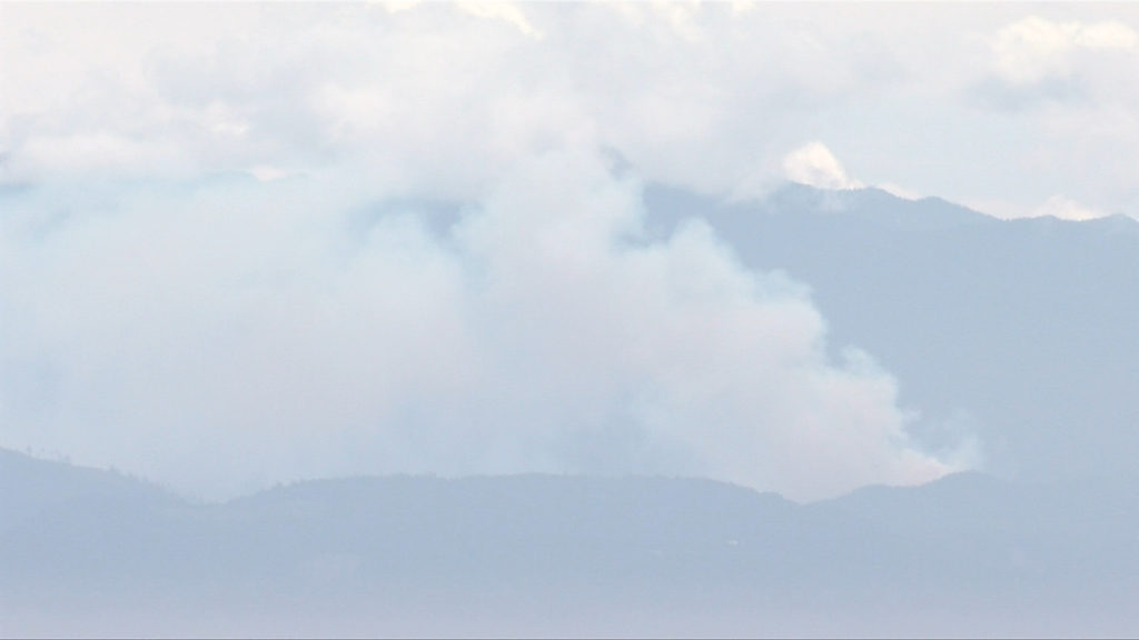 Wildfire burning west of Port Angeles visible from Victoria