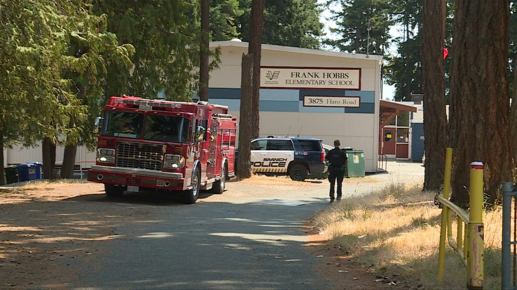 'Highly suspicious': Crews battle two small fires at Saanich elementary school