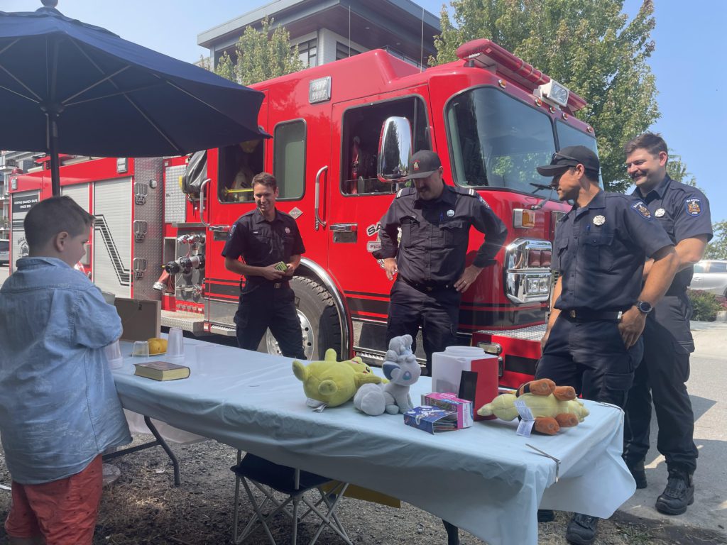 'Thrilled beyond belief': Saanich firefighters make a special visit at child's lemonade stand