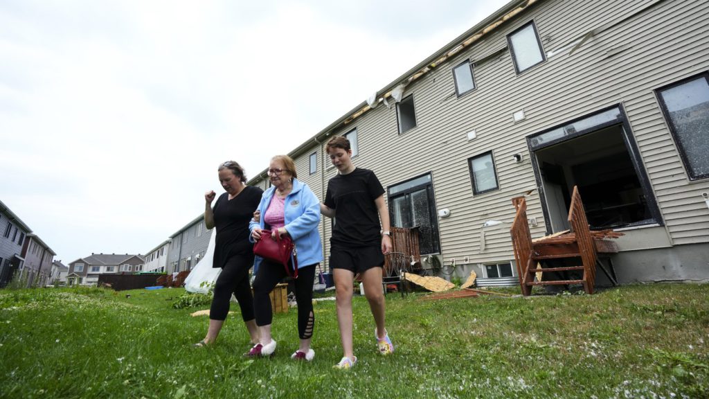 50 homes damaged but no injuries reported after tornado hits Ottawa suburb