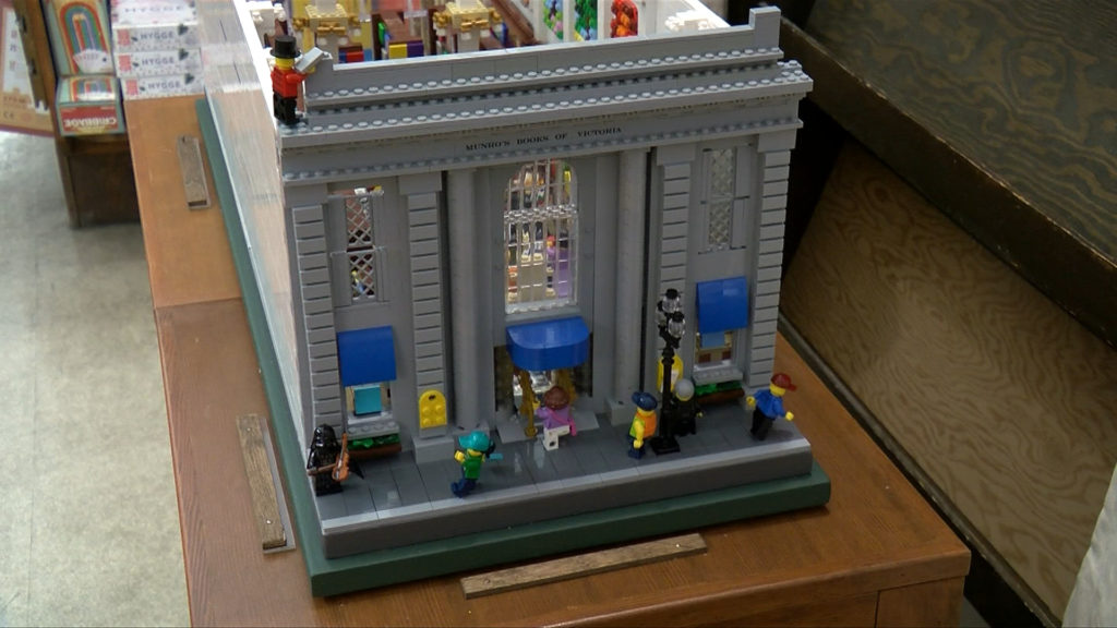 Island boy makes painstakingly detailed LEGO replica of Munro’s Books