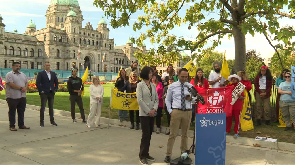 Advocates and members of the BCGEU are calling on province to implement vacancy control